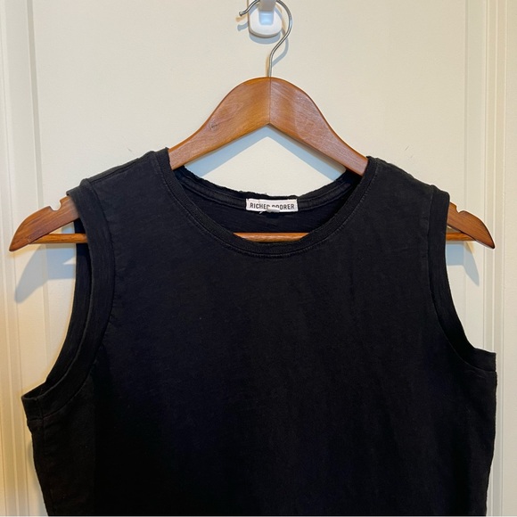Richer Poorer Easy Muscle Tank Top 100% Cotton Crew Neck Sleeveless Black Medium - Picture 4 of 8